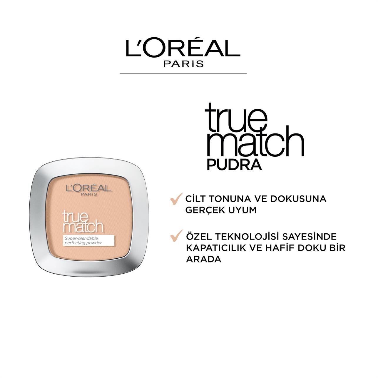 Loreal Paris True Match Super-Blendable Pudra 3D/3W Beige Dore