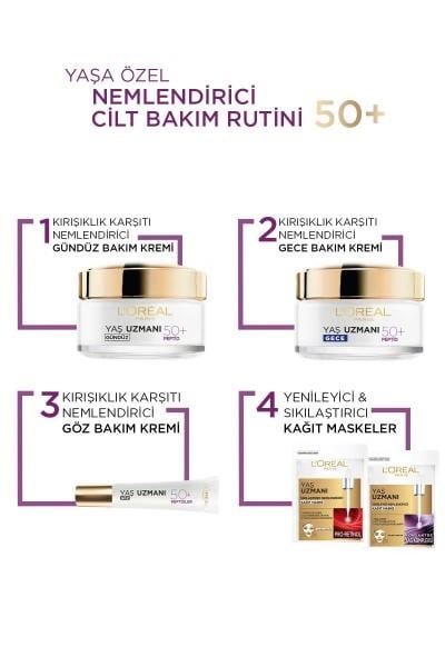Loreal Paris Yaş Uzmanı Kırışıklık Karşıtı Yenileyici Krem Gece 50+ Yaş