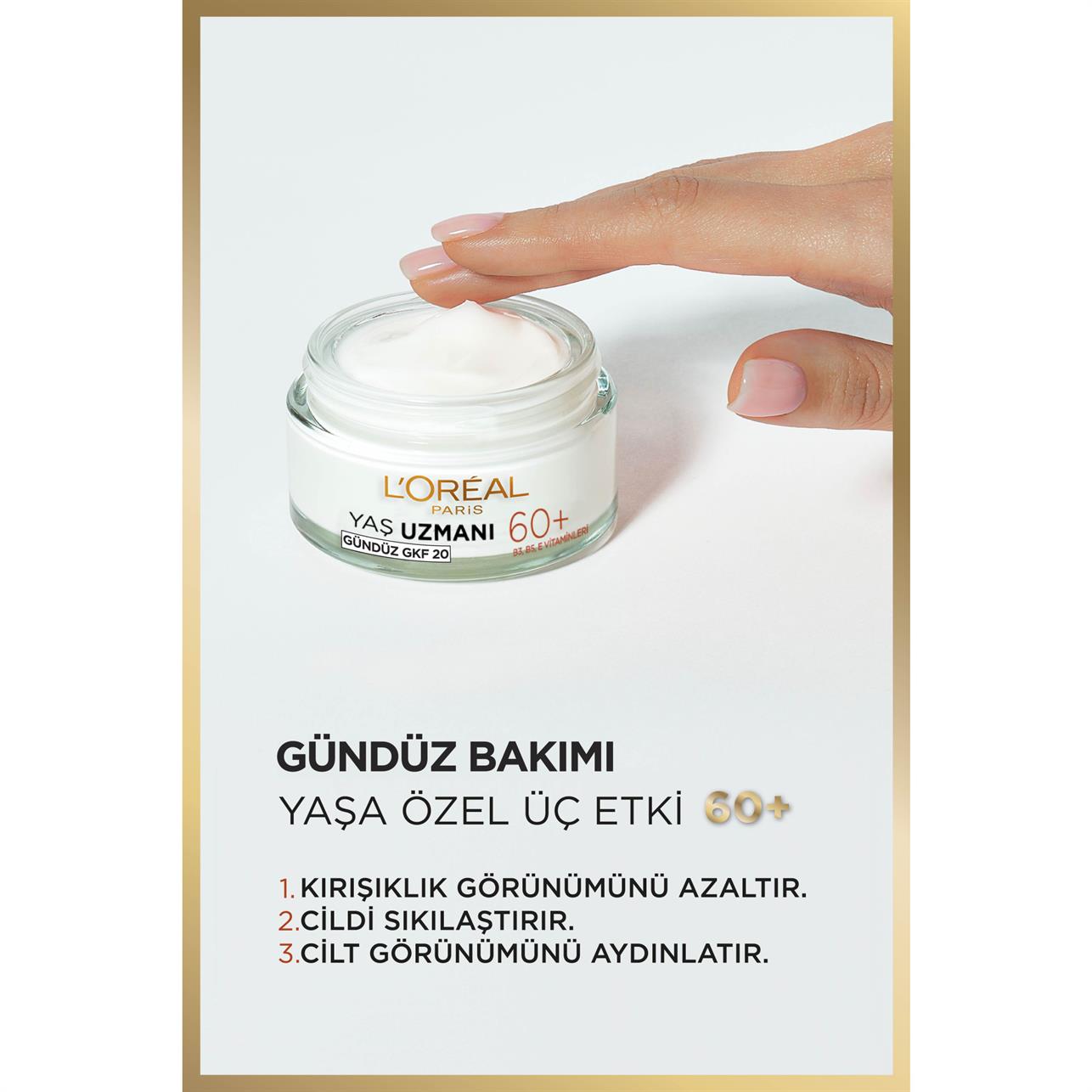 Loreal Paris Yaş Uzmanı Kırışıklık Karşıtı Besleyici Krem Gündüz GKF20 60+