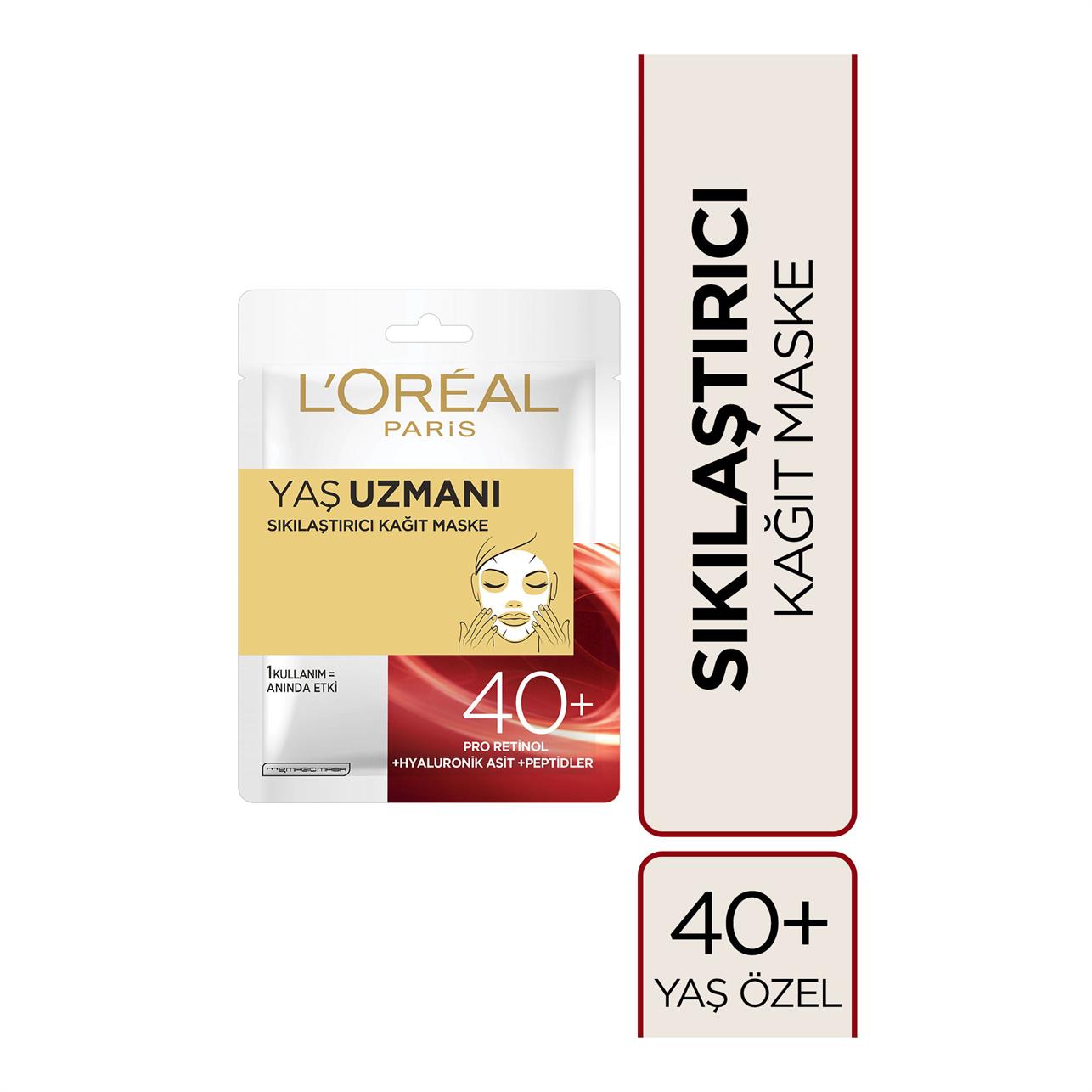 Loreal Paris Yaş Uzmanı Sıkılaştırıcı Kağıt Maske 40+ Yaş
