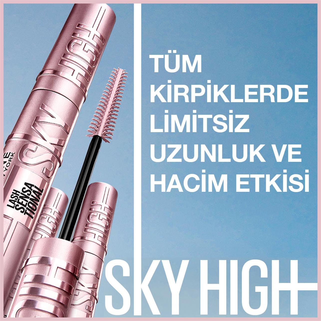 Maybelline New York Lash Sensational Sky High Ekstra Waterproof Siyah Maskara