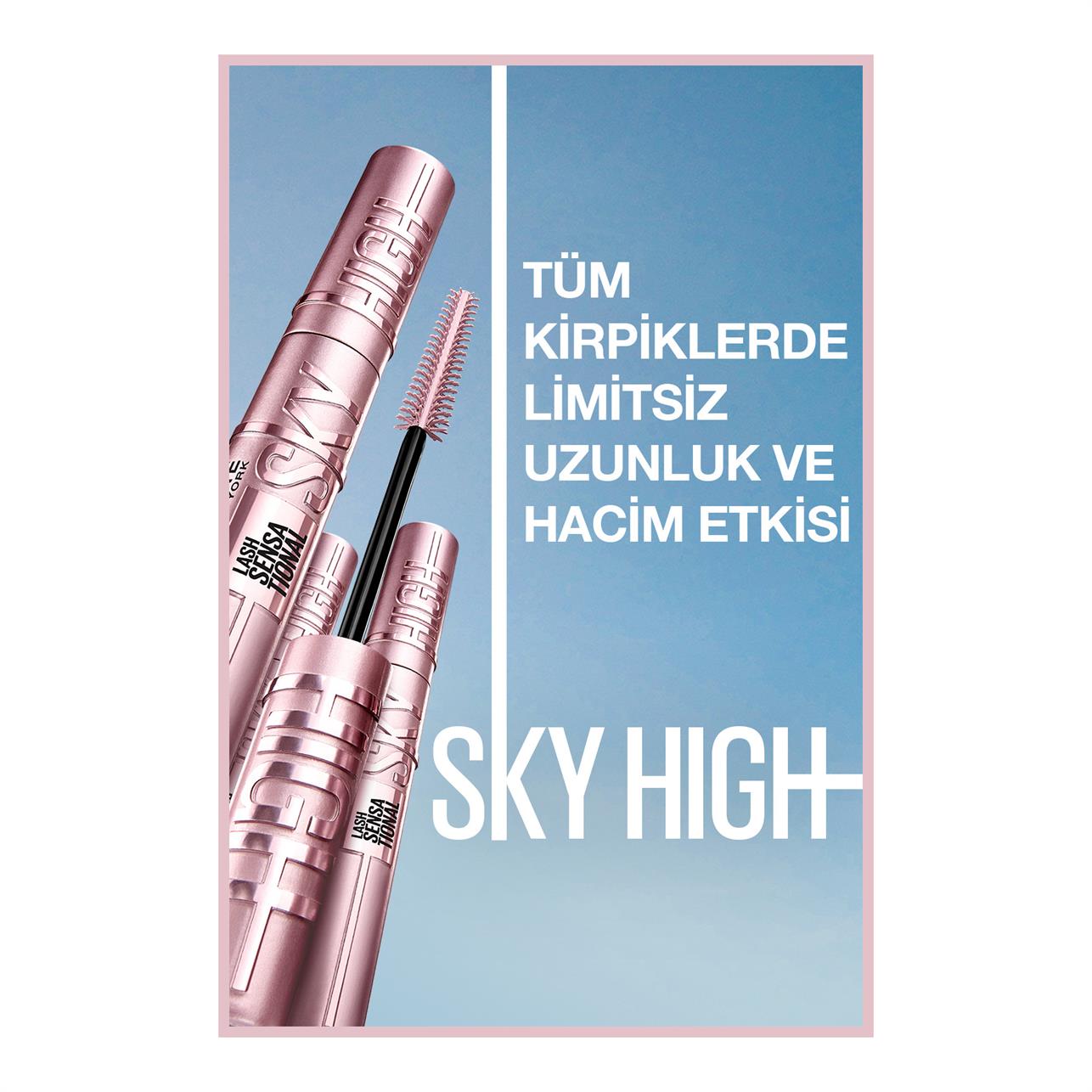 Maybelline New York Lash Sensational Sky High Ekstra Siyah Maskara
