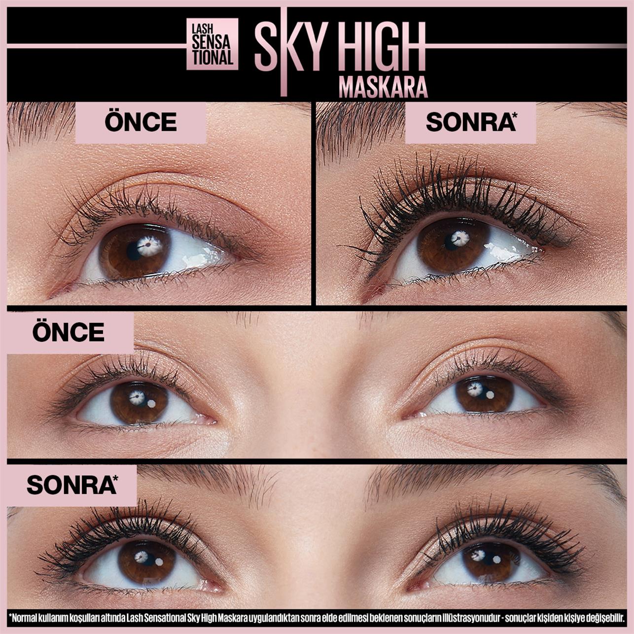 Maybelline New York Lash Sensational Sky High Ekstra Waterproof Siyah Maskara