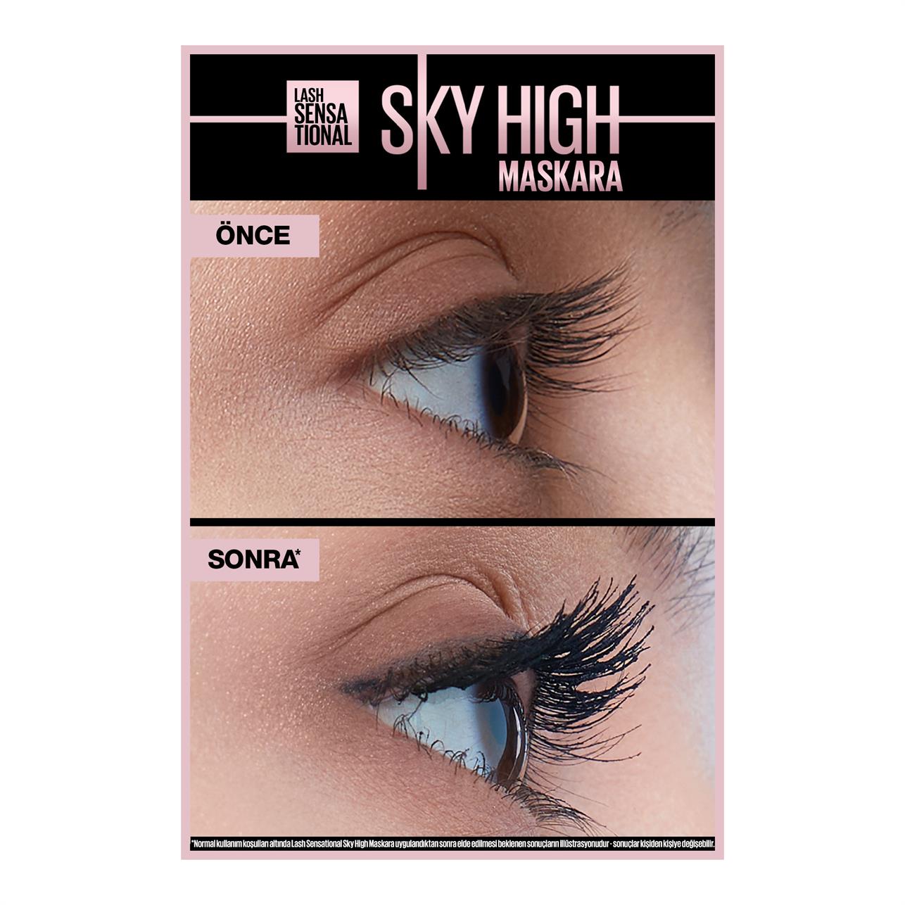 Maybelline New York Lash Sensational Sky High Ekstra Siyah Maskara