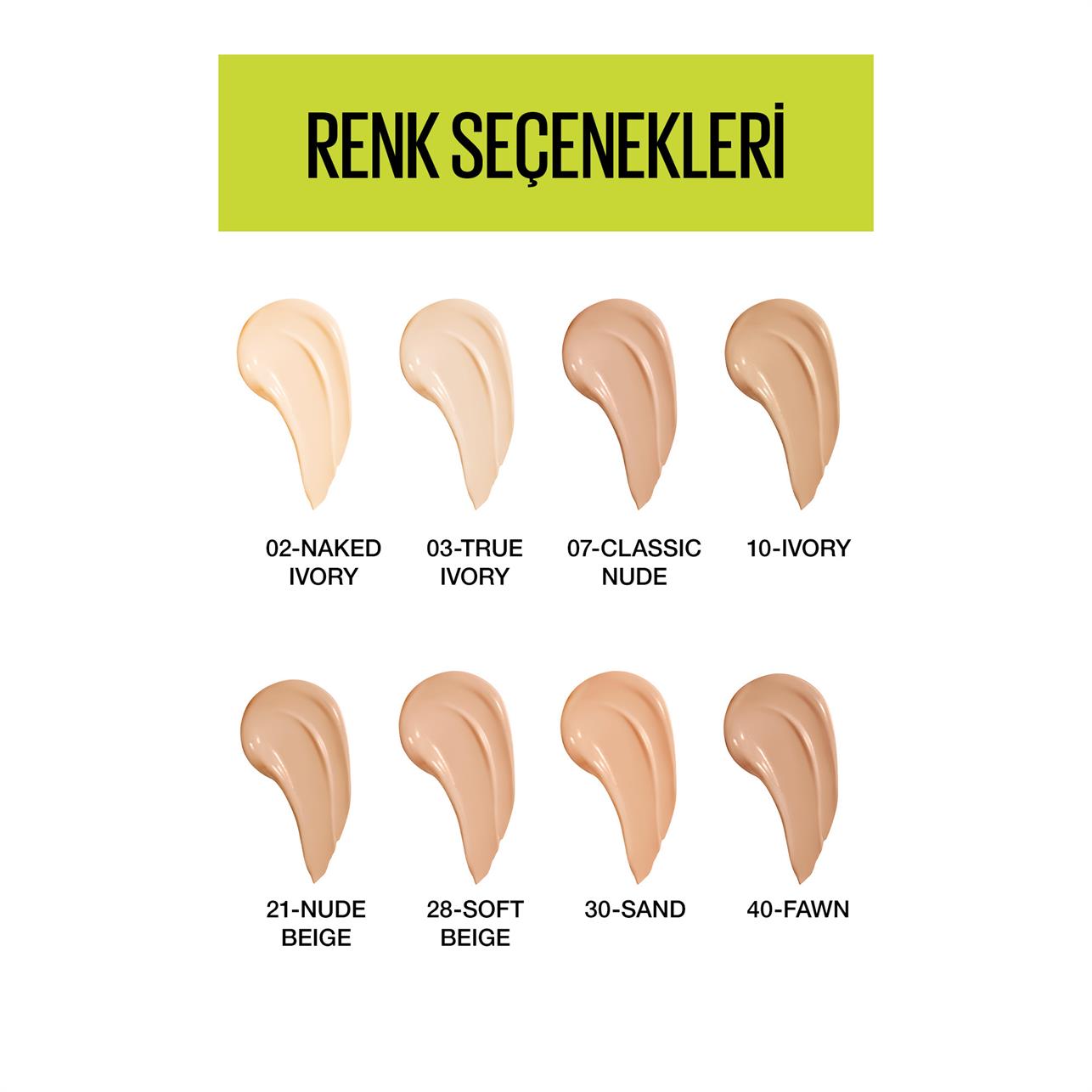 Maybelline New York Super Stay Active Wear 30H Fondöten Fawn Nude No:40