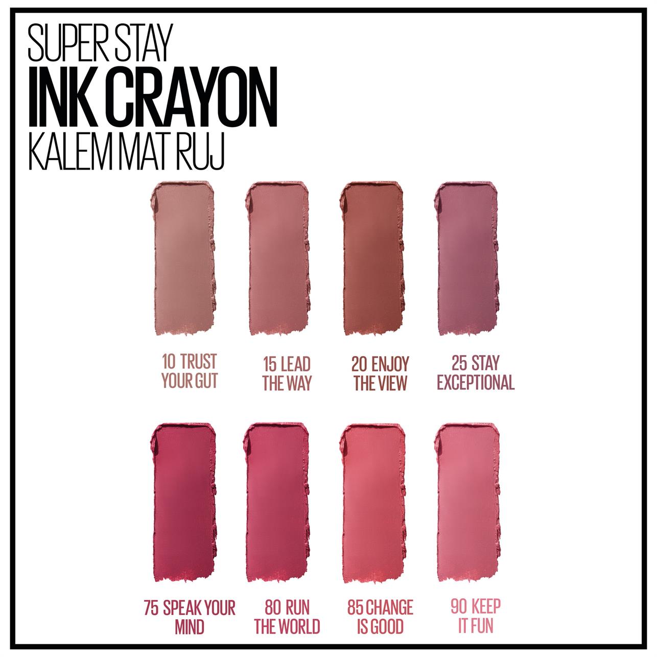 Maybelline New York Super Stay Matte Ink Crayon Kalem Mat Ruj No:85