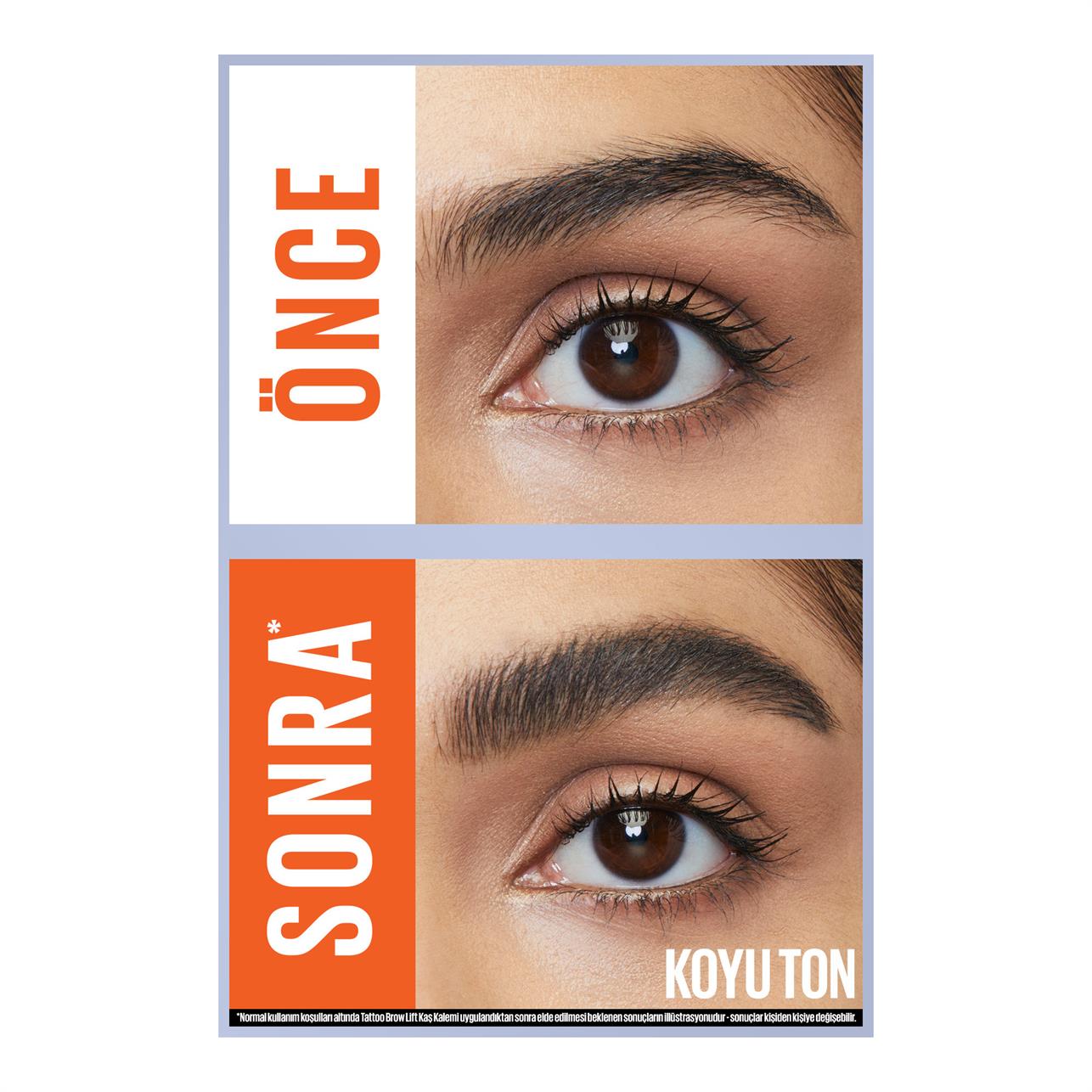 Maybelline Tattoo Brow Lift Stick Kaş Kalemi Deep Brown Koyu Ton