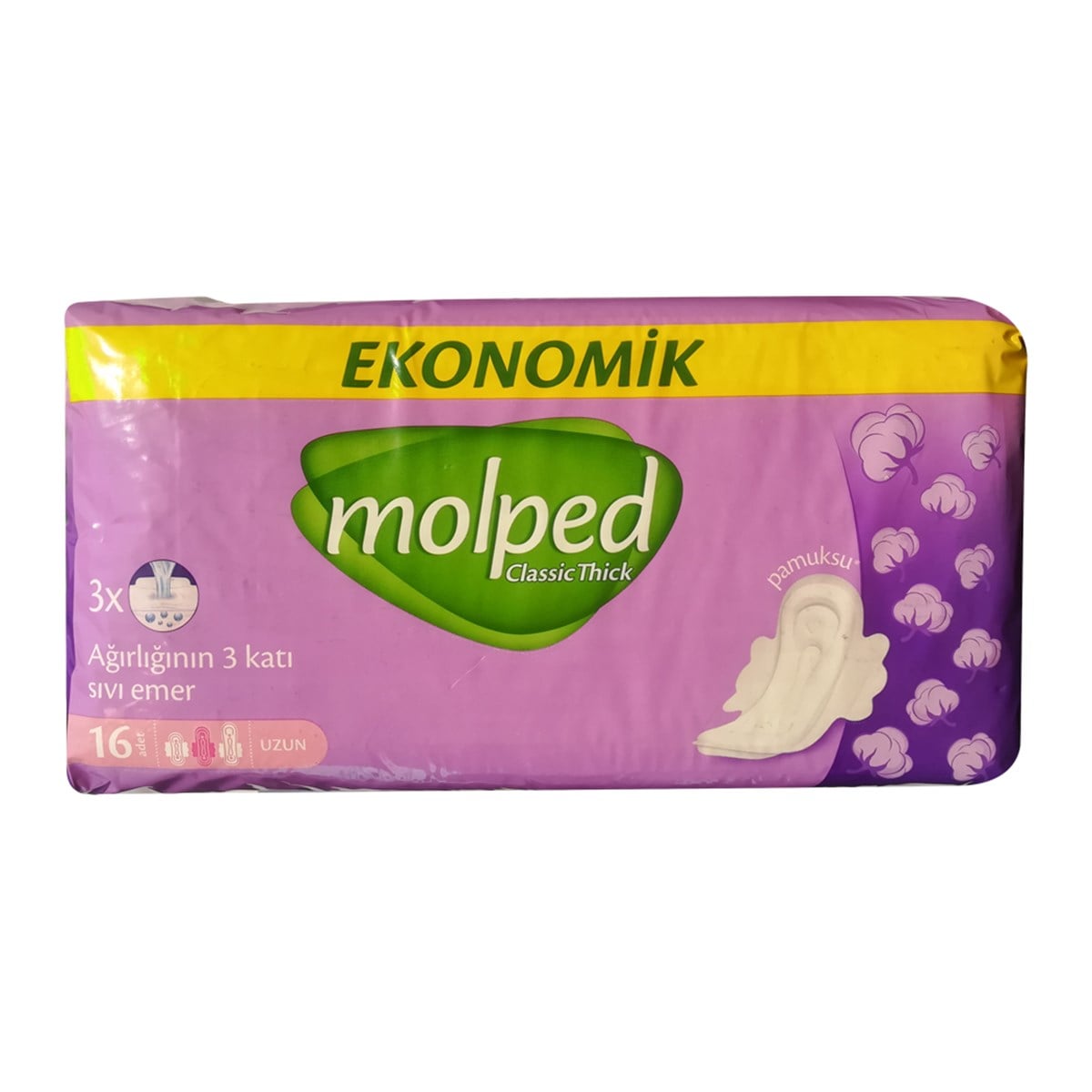 Molped Classic Thick Hijyenik Ped Uzun 16'lı