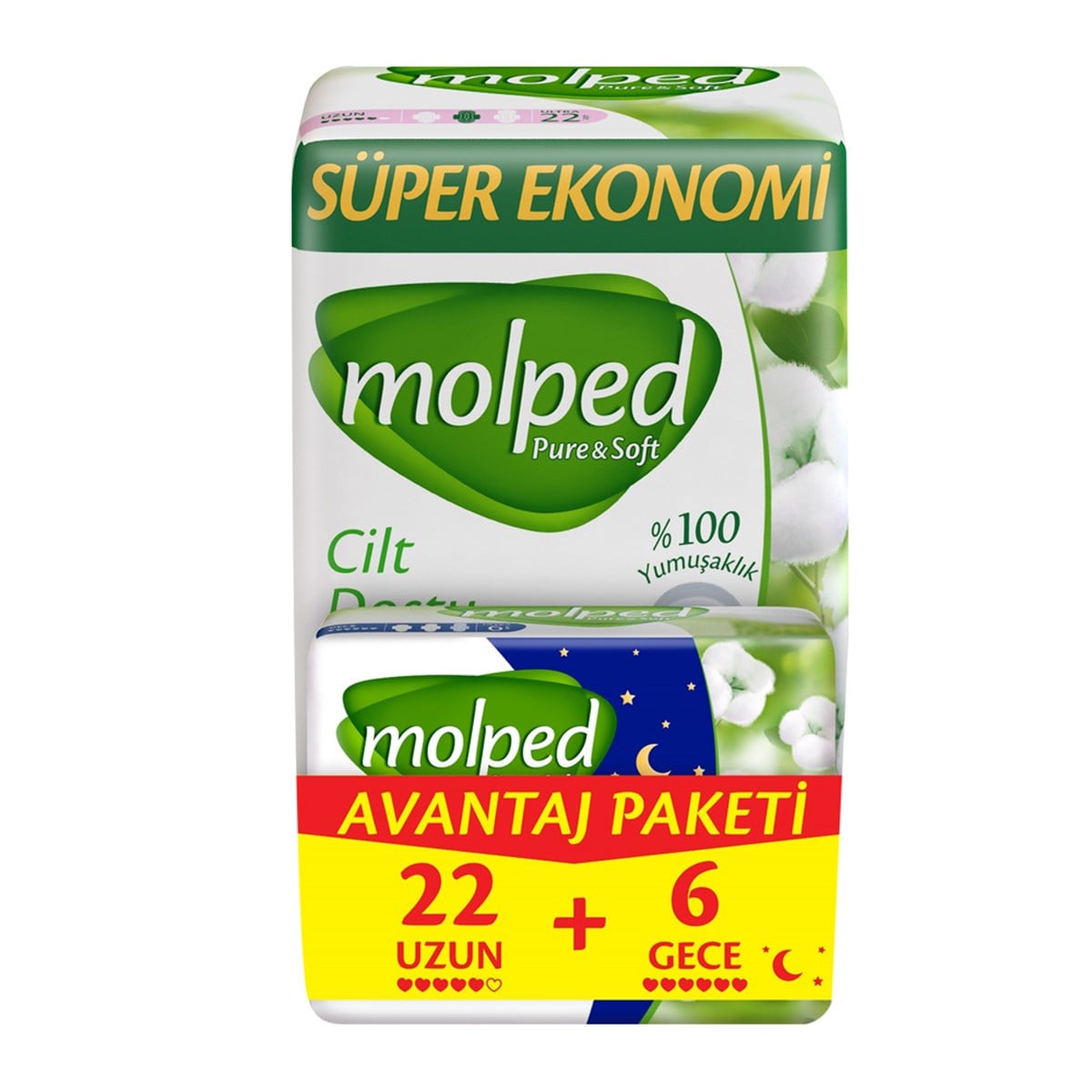 Molped Pure Soft Sümer Ekonomik  Avantaj Paketi 22+6 