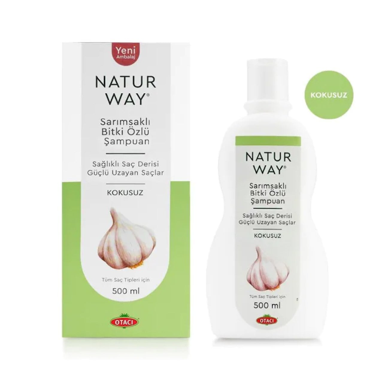 Natur Way Sarımsaklı Bitkisel Şampuan Kokusuz 500ml