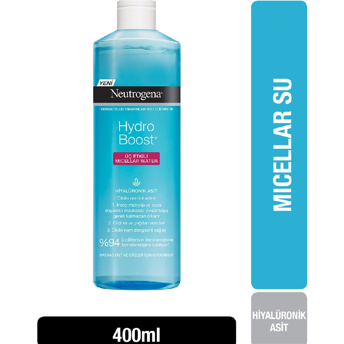 Neutrogena Hydro Boost Üç Etkili Micellar Water Makyaj Temizleme Suyu 400ml