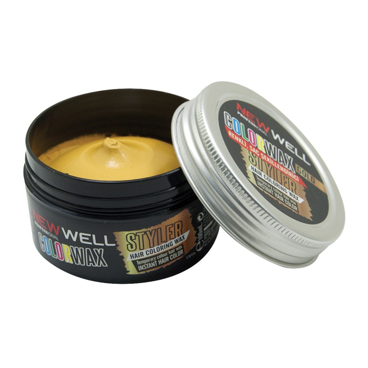 New Well ColorWax Styler Renkli Saç Şekillendirici Gold 100ml