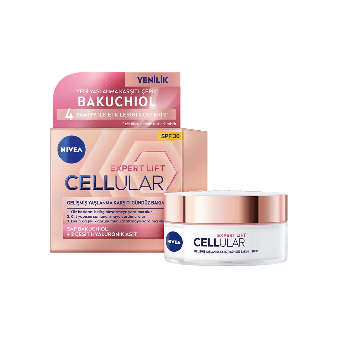 Nivea Bakuchiol Expert Lift Cellular Gelişmiş Yaşlanma Karşıtı Gündüz Bakım Kremi (Spf 30) 50ml
