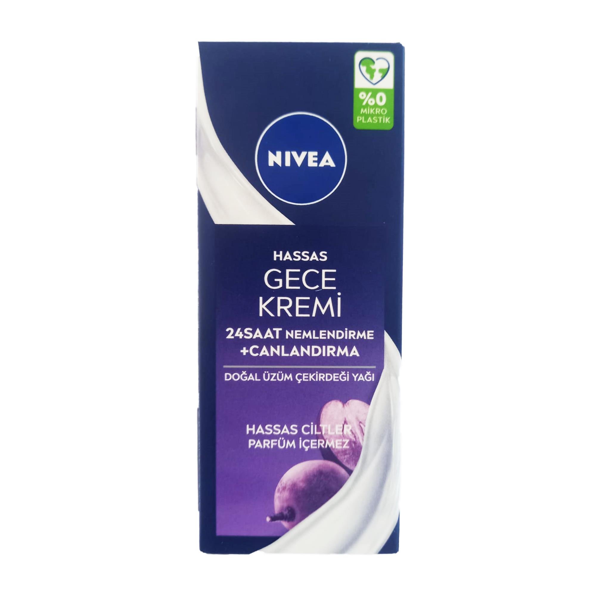 Nivea Hassas Gece Kremi Nemlendirme ve Canlandırma 50 ml