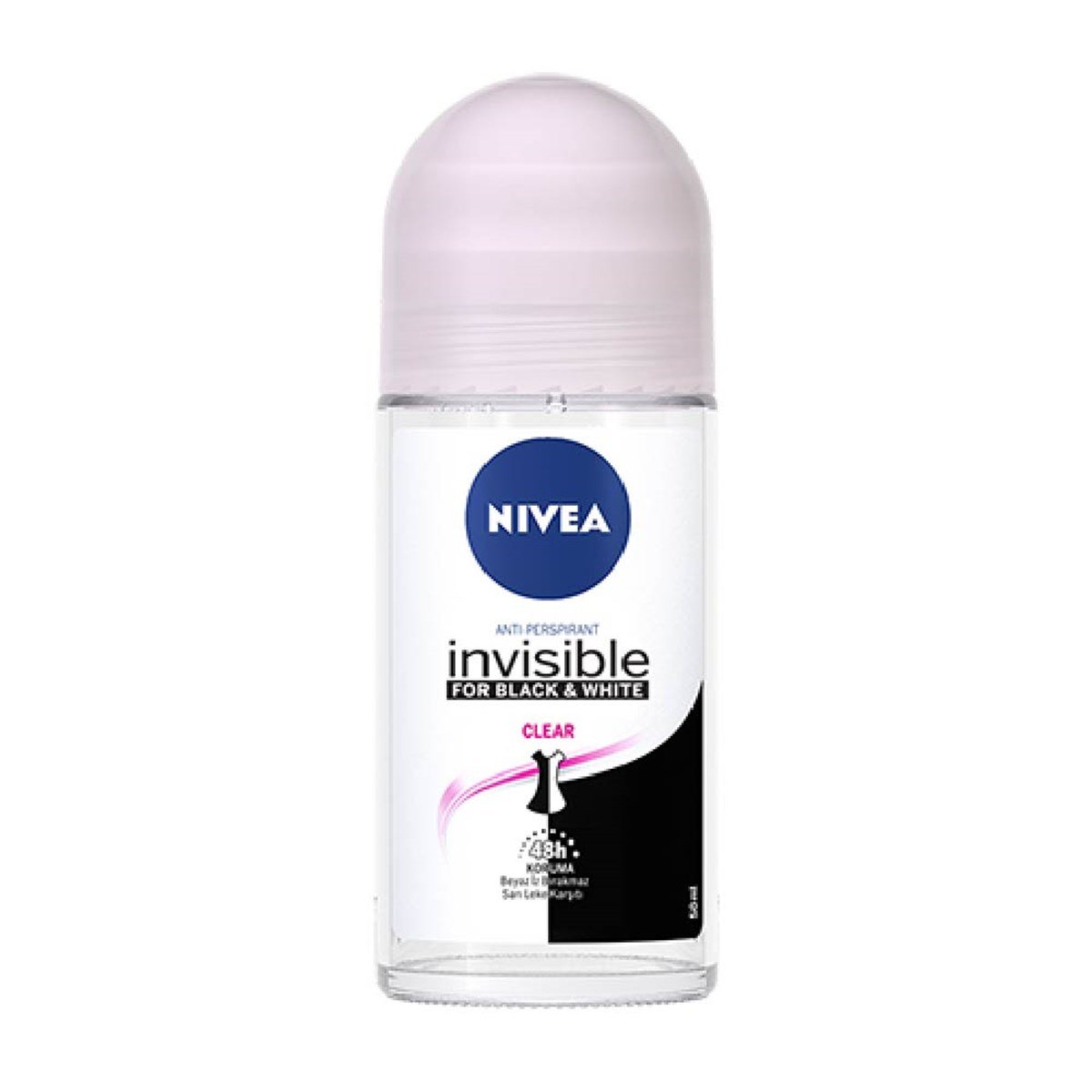 Nivea Invisible Black&White Clear Roll-On Kadın 50 ml