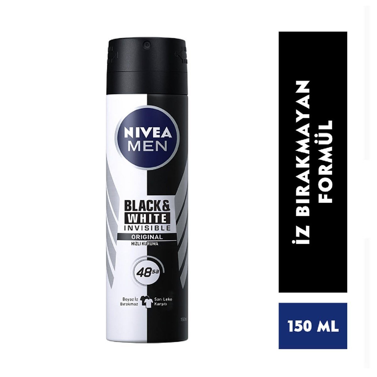 Nivea Men Deodorant Invisible Black&White Original Sprey 150 ml