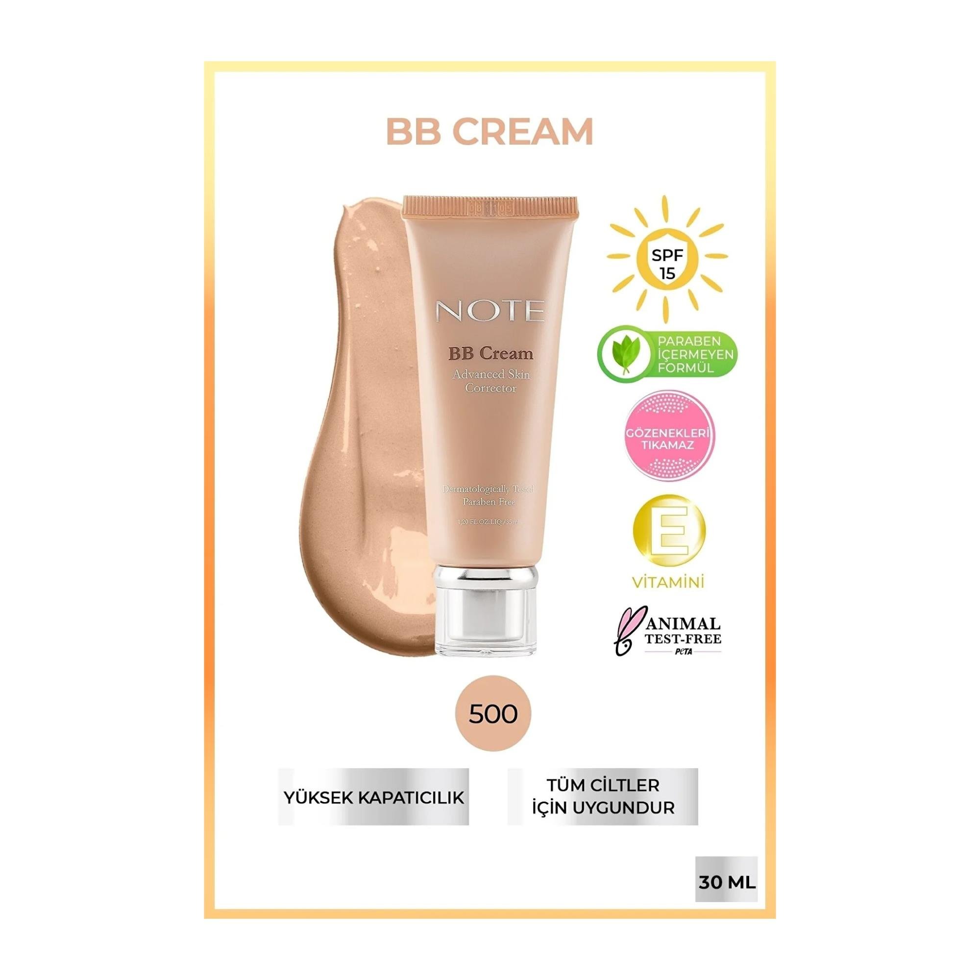 Note BB Cream Advanced Skin Corrector BB Krem n'500
