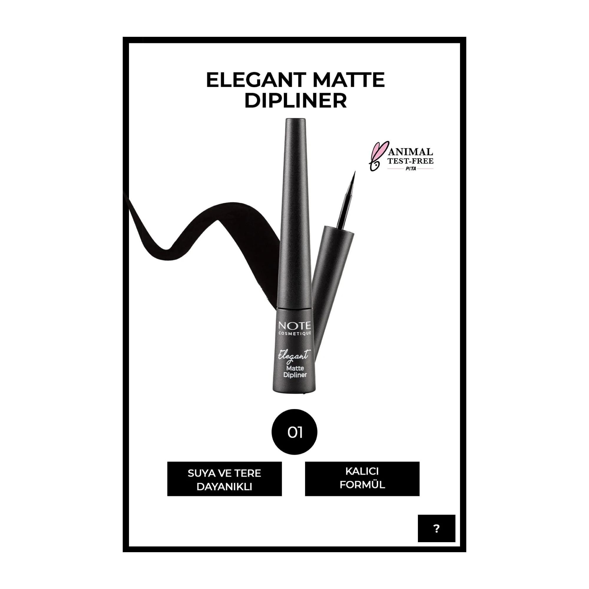 Note Elegant Matte Dipliner 01 Coal Black