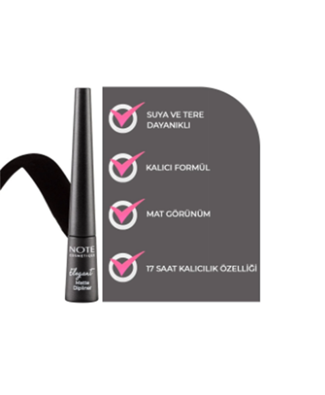 Note Elegant Matte Dipliner 01 Coal Black