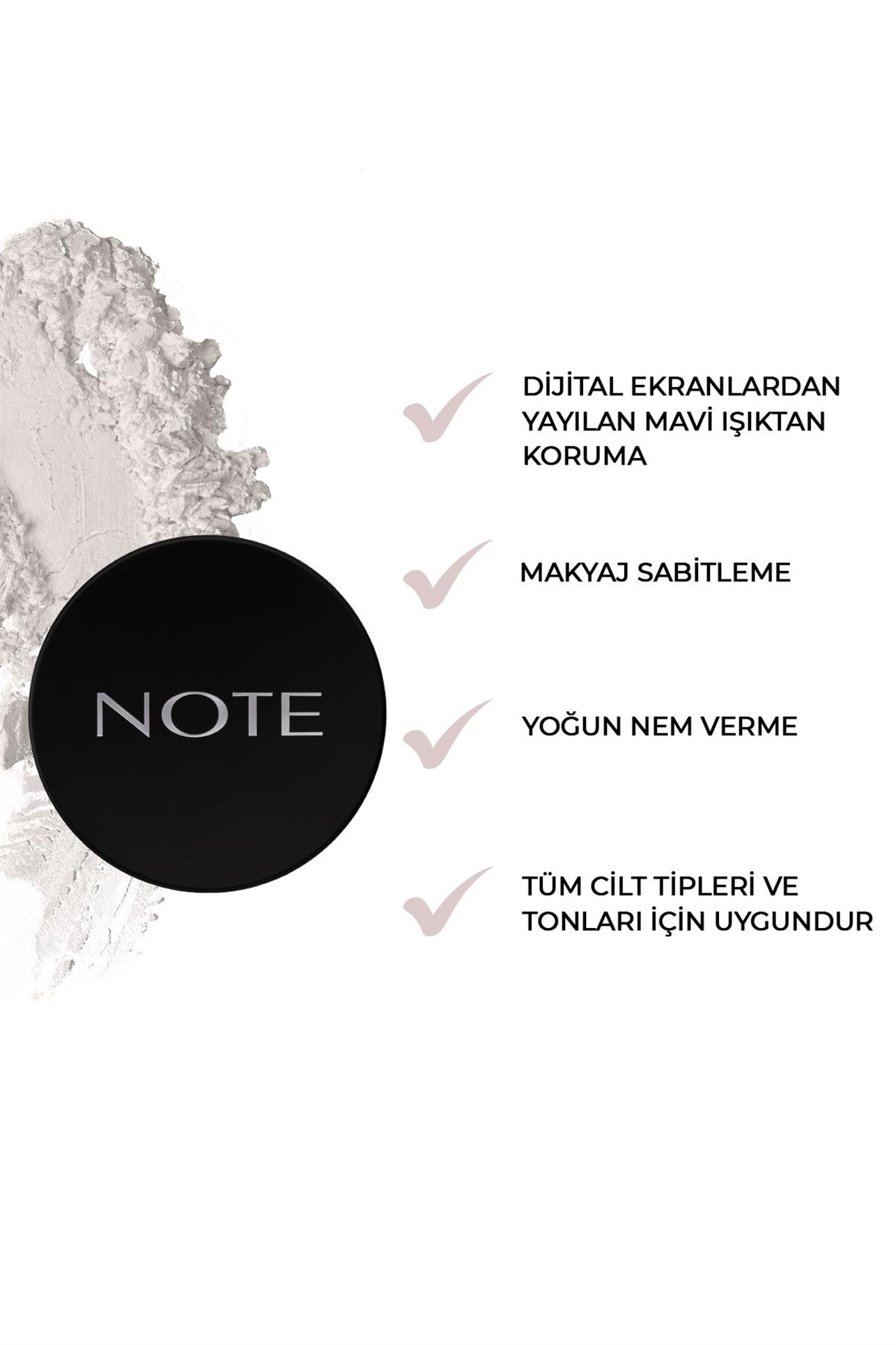 Note Transparan Pudra Makyaj Sabitleyici 