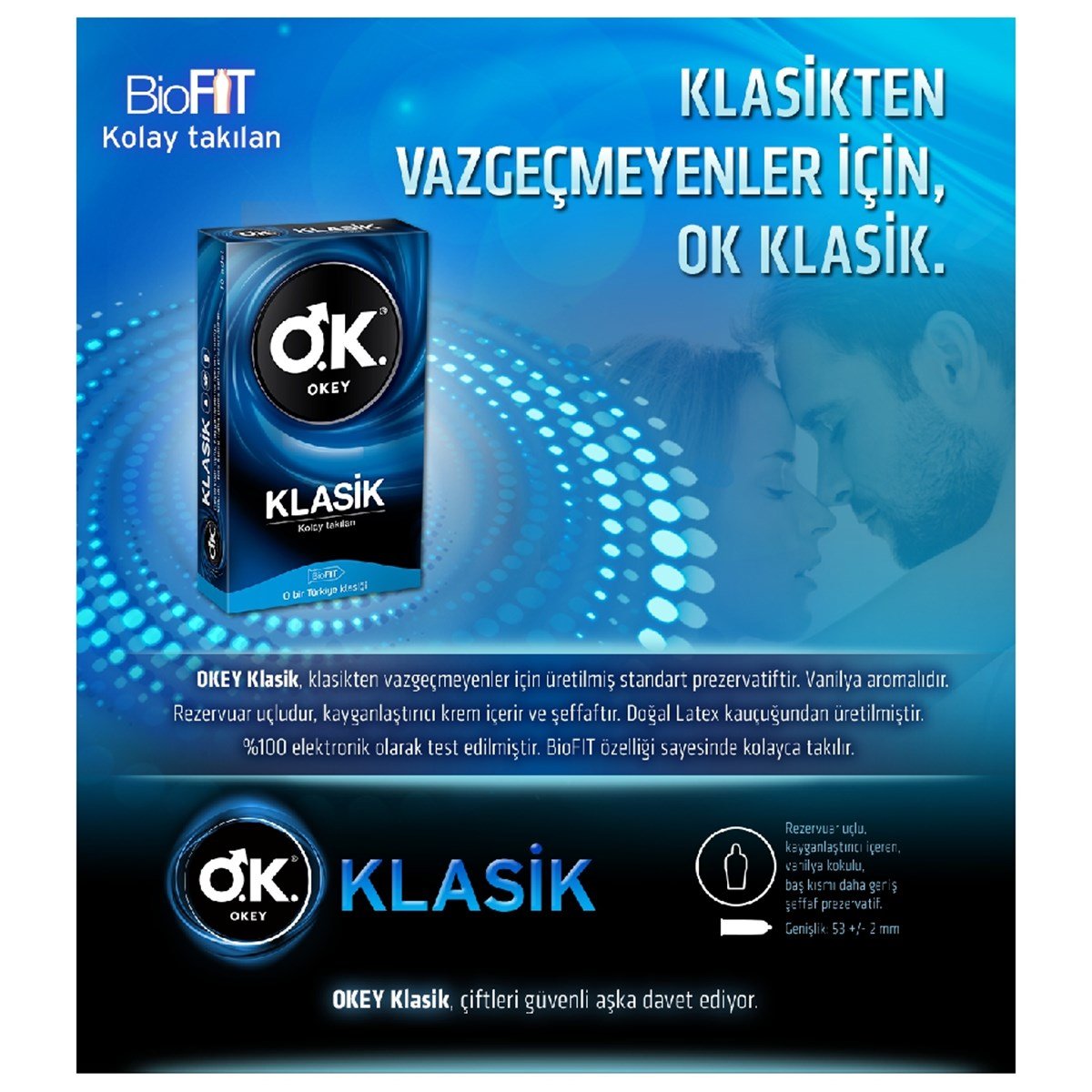 Okey Klasik Prezervatif 10'lu