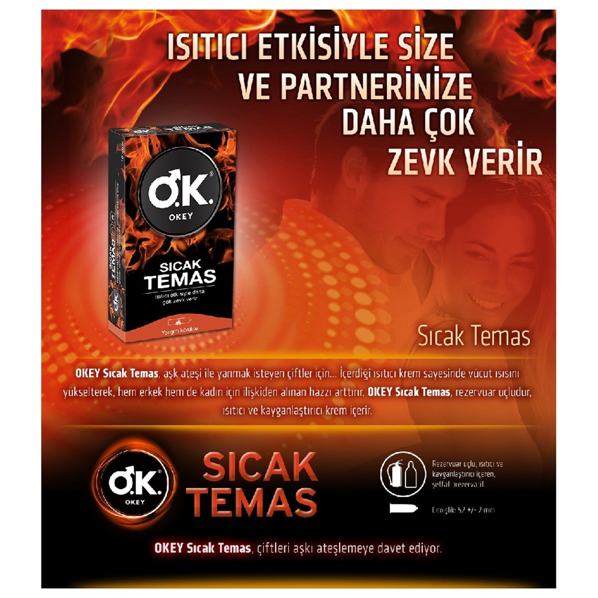 Okey Sıcak Temas Prezervatif 10'lu