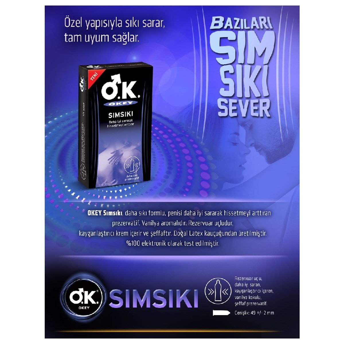 Okey Sımsıkı Prezervatif 10'lu