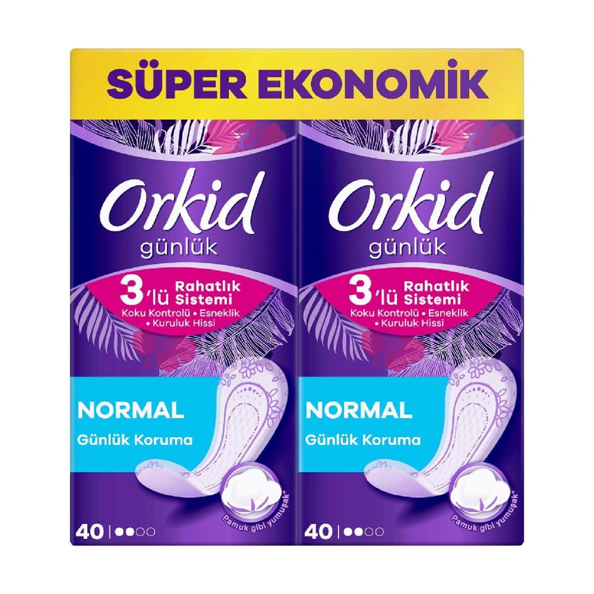 Orkid Günlük Koruma Esnek&Rahat 2mm Günlük Ped Normal 80'li