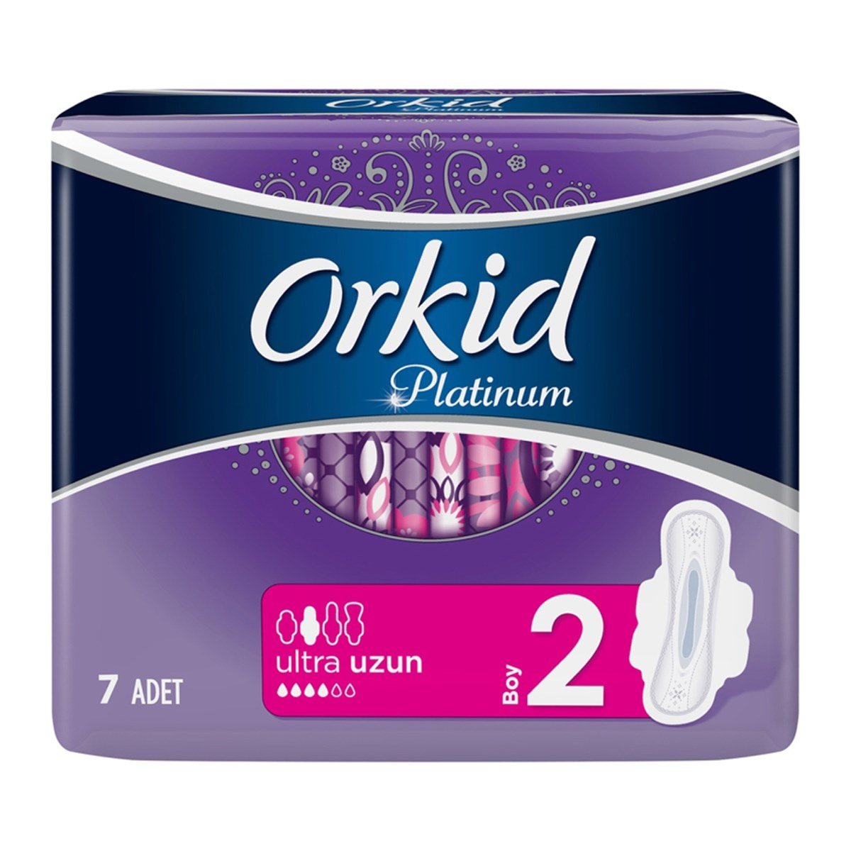 Orkid Platinum Ultra Uzun Hijyenik Ped 7'li / 2 Boy