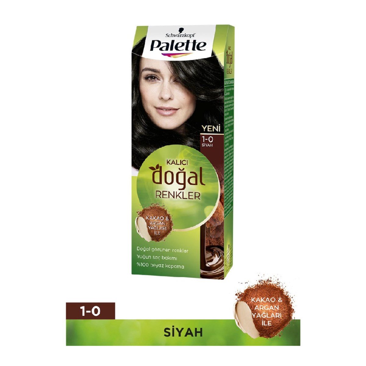 Palette Kalıcı Doğal Renkler Set Boya Siyah 1-0 