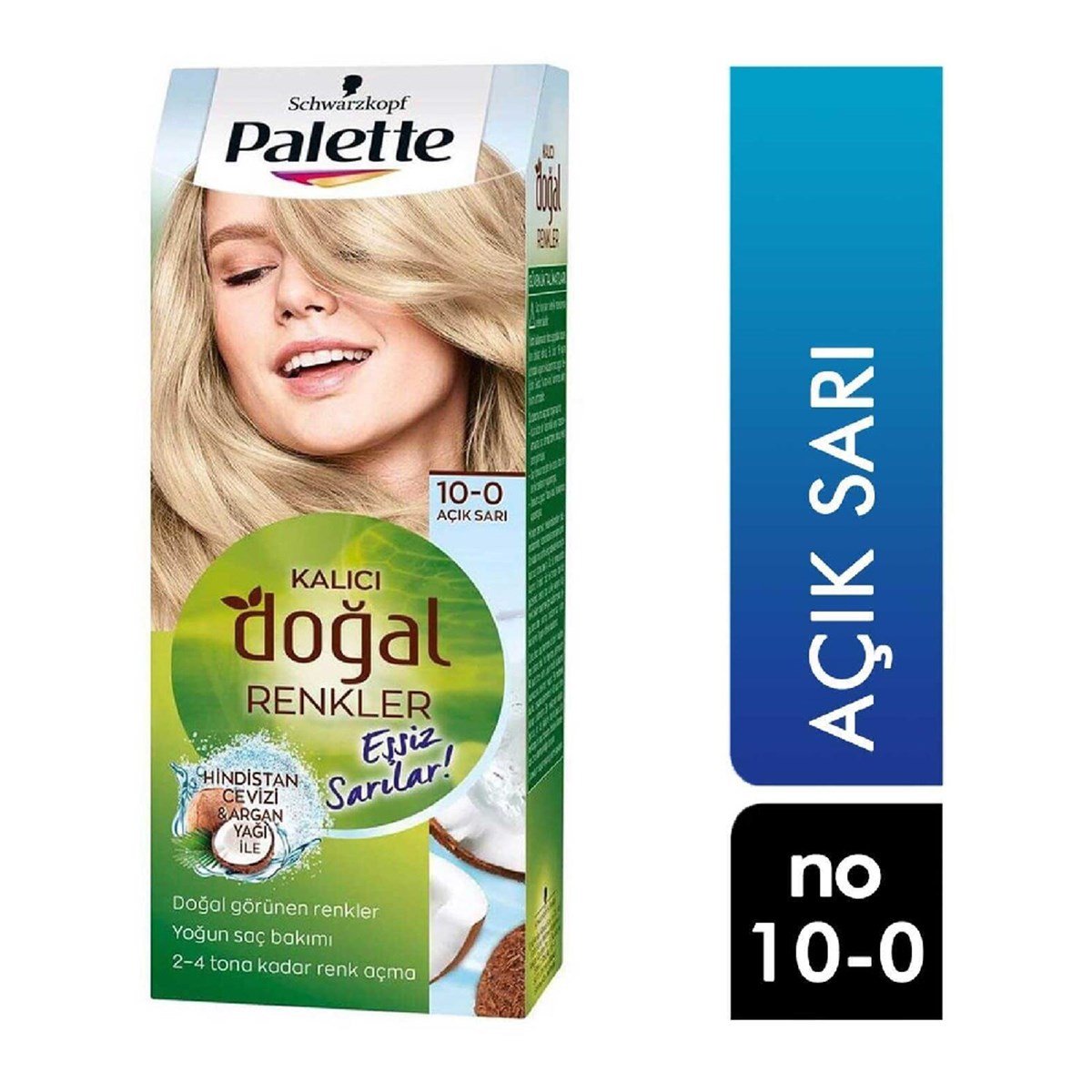 Palette Kalıcı Doğal Renkler Set Boya Renk Açıcı Açık Sarı 10-0 