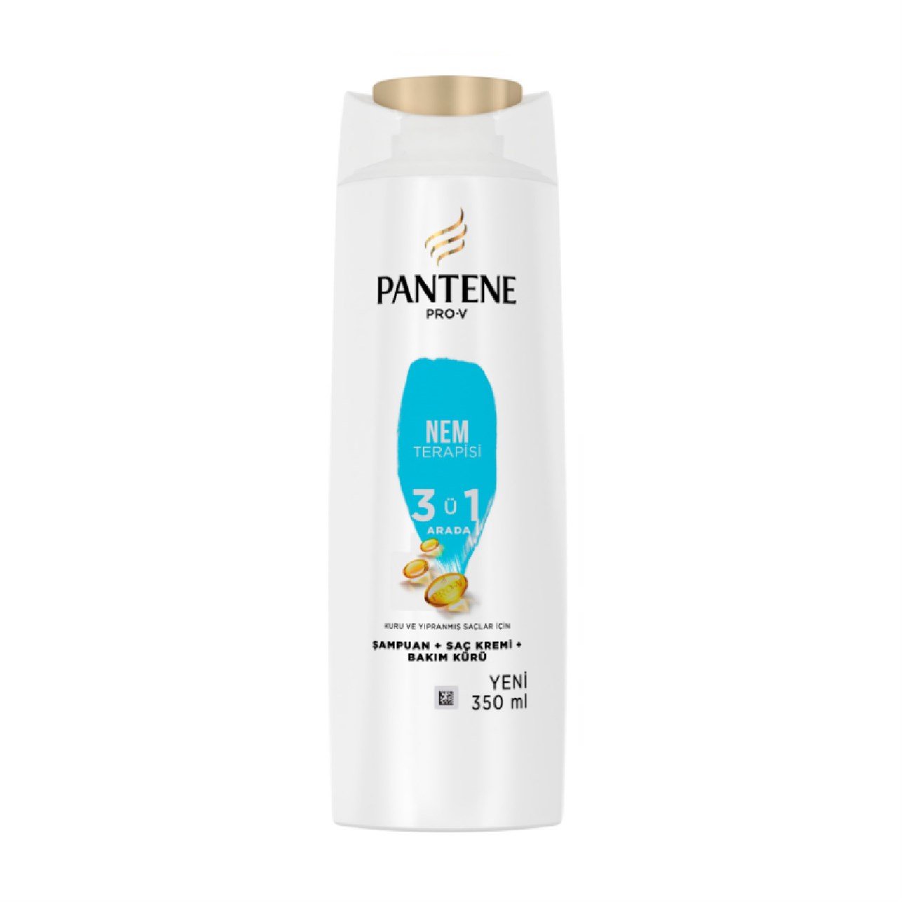 Pantene Şampuan Nem Terapisi 3'ü1 Arada Kuru ve Yıpranmış Saçlar 350ml