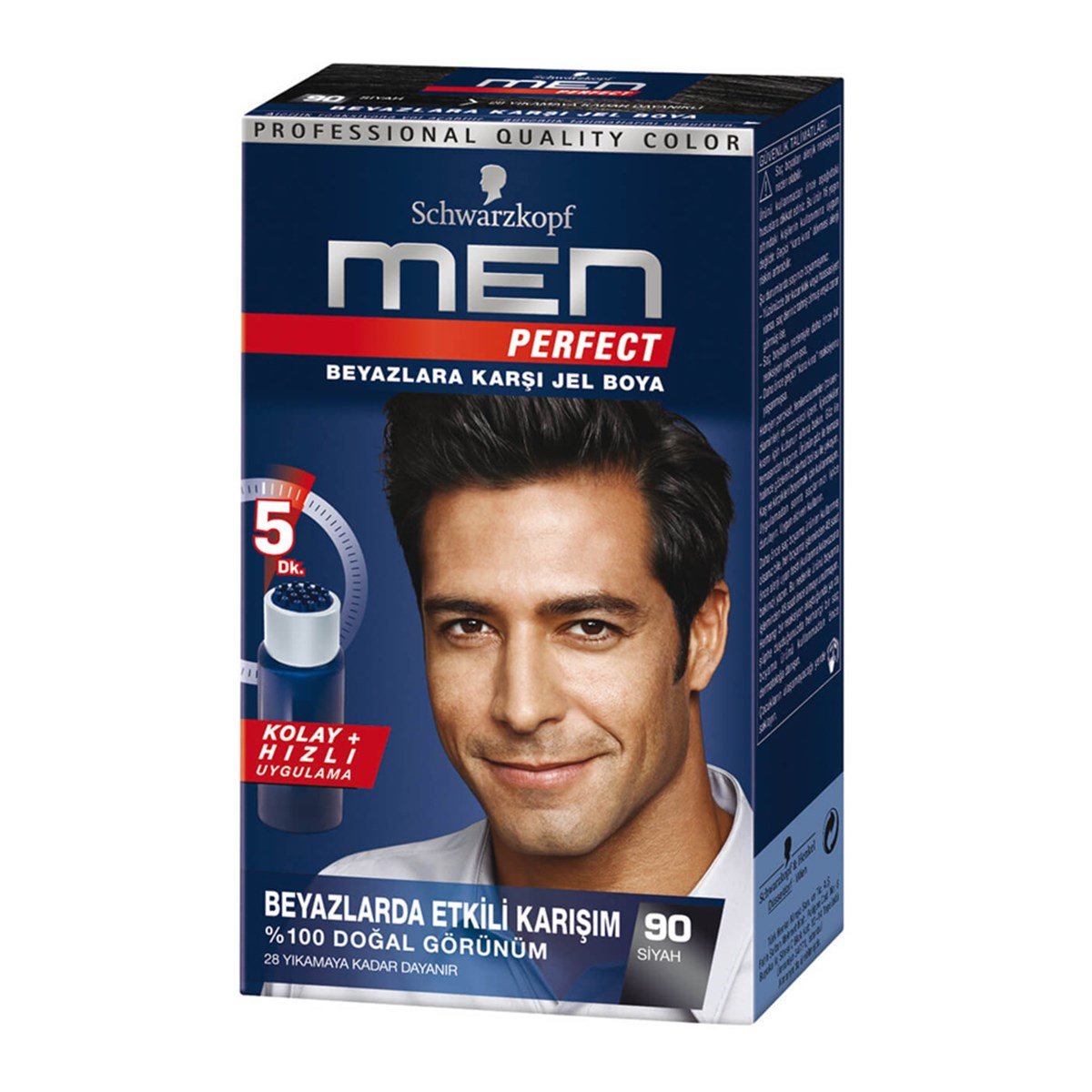 Schwarzkopf Men Perfect Beyazlara Karşı Jel Boya 90 Siyah