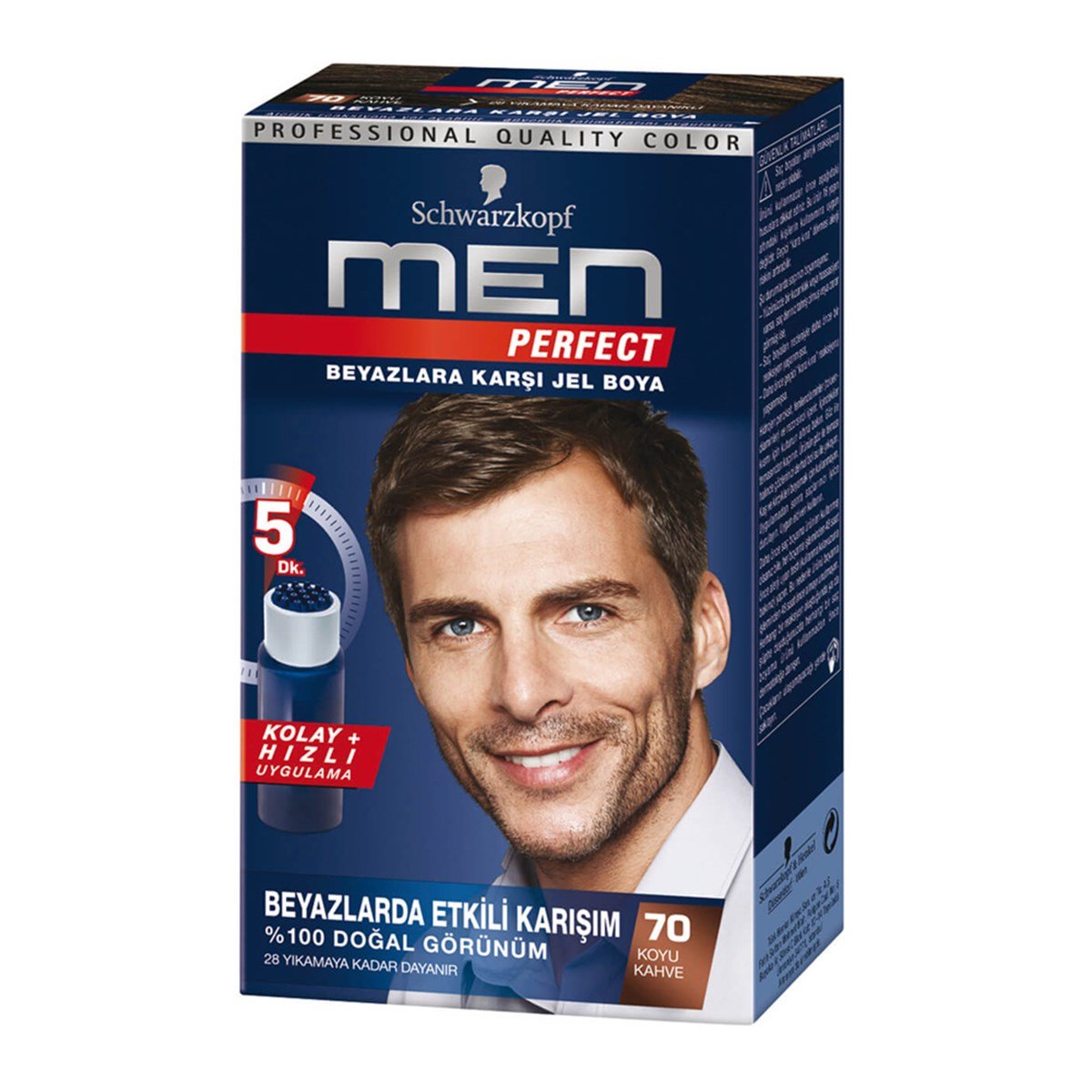 Schwarzkopf Men Perfect Beyazlara Karşı Jel Boya 70 Koyu Kahve