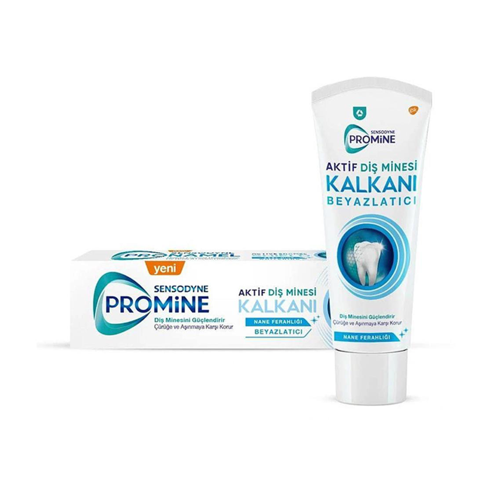 Sensodyne Promine Diş Macunu Aktif Diş Minesi Kalkanı Nane Ferahlığı + Beyazlatıcı 75 ml