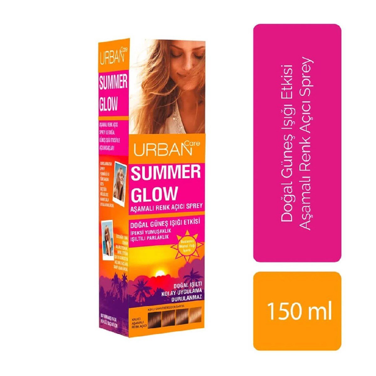 Urban Care Aşamalı Renk Açıcı Sprey Summer Glow Güneş Işığı Etkisi 150ml