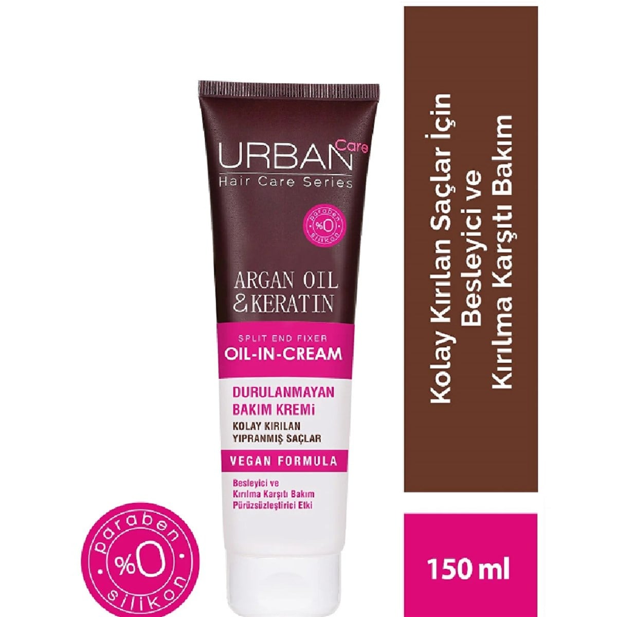 Urban Care Durulanmayan Saç Bakım Kremi Argan Yağı ve Keratin  150ml