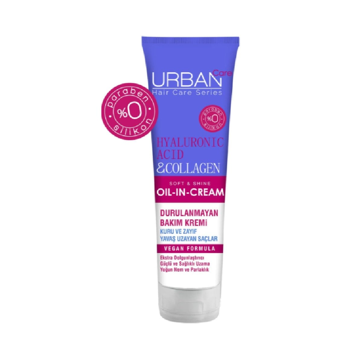 Urban Care Hyaluronic Acid&Collagen Durulanmayan  Bakım Kremi Kuru ve Zayıf Yavaş Uzayan Saçlar 150ml 