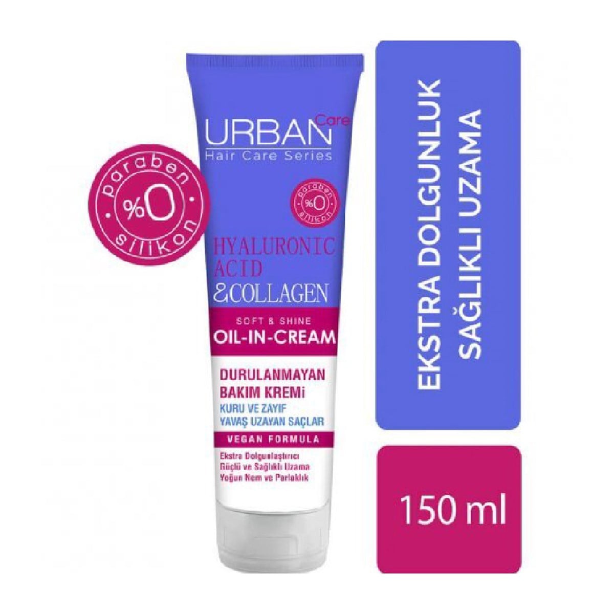 Urban Care Hyaluronic Acid&Collagen Durulanmayan  Bakım Kremi Kuru ve Zayıf Yavaş Uzayan Saçlar 150ml 