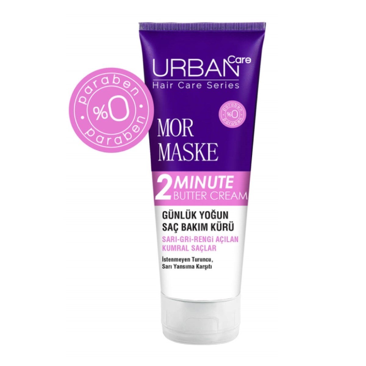 Urban Care Mor Maske 2 Mınute Butter Cream Günlük Yoğun Saç Bakım Kürü Turunculaşma Karşıtı 200ml