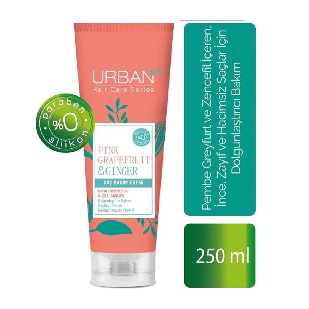Urban Care Saç Kremi Pembe Greyfurt & Zencefil İnce, Zayıf ve Yıpranmış Saçlar 250 ml