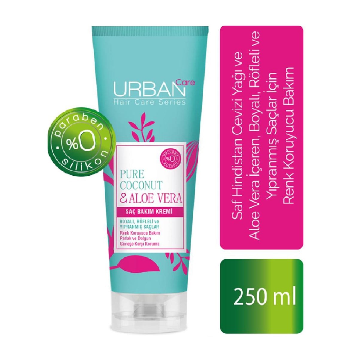 Urban Care Saç Kremi Saf Hindistan Cevizi Yağı& Aloe Vera Boyalı ve Yıpranmış Saçlar 250 ml