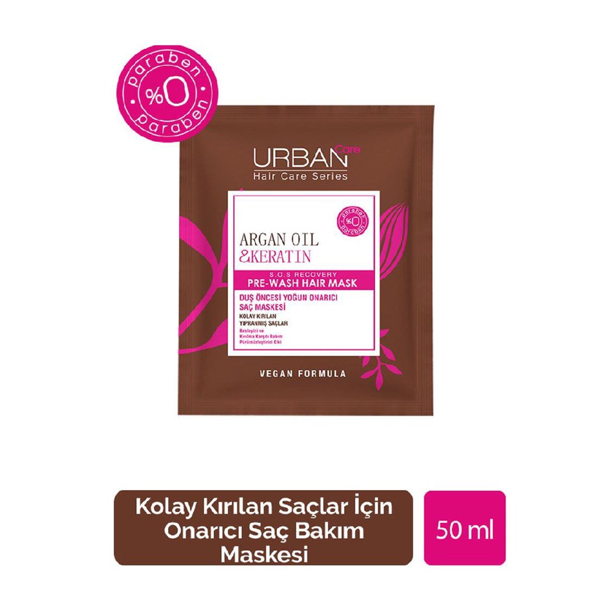 Urban Care Saç Maskesi Argan Oil&Keratin Duş Öncesi Yoğun Onarıcı 50ml 