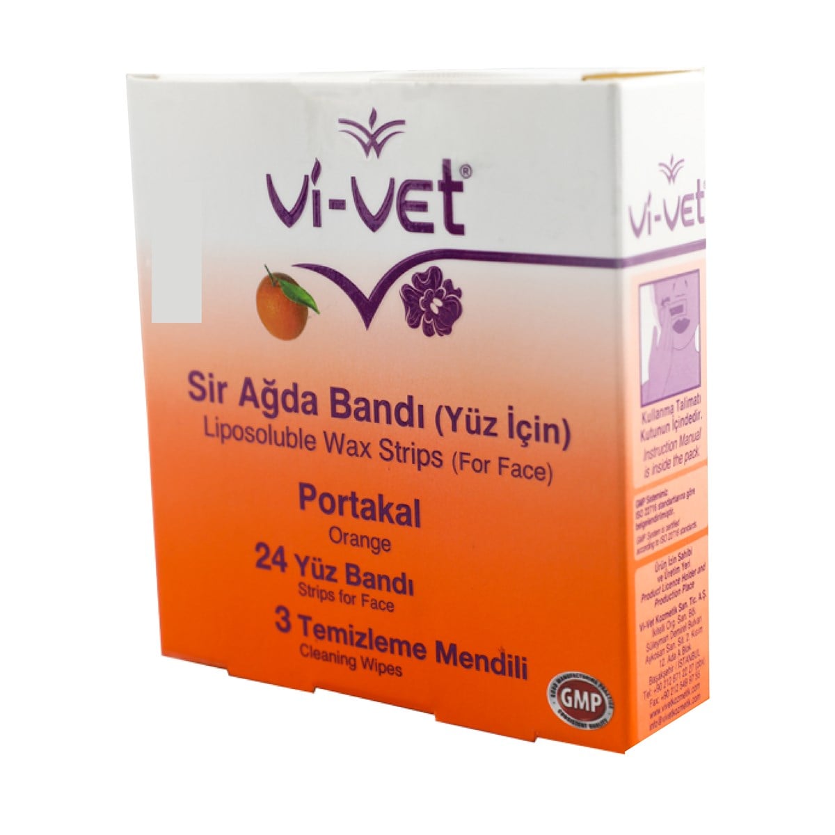 ViVet Sir Ağda Bandı Yüz İçin Portakal Normal Cilt 24'lü