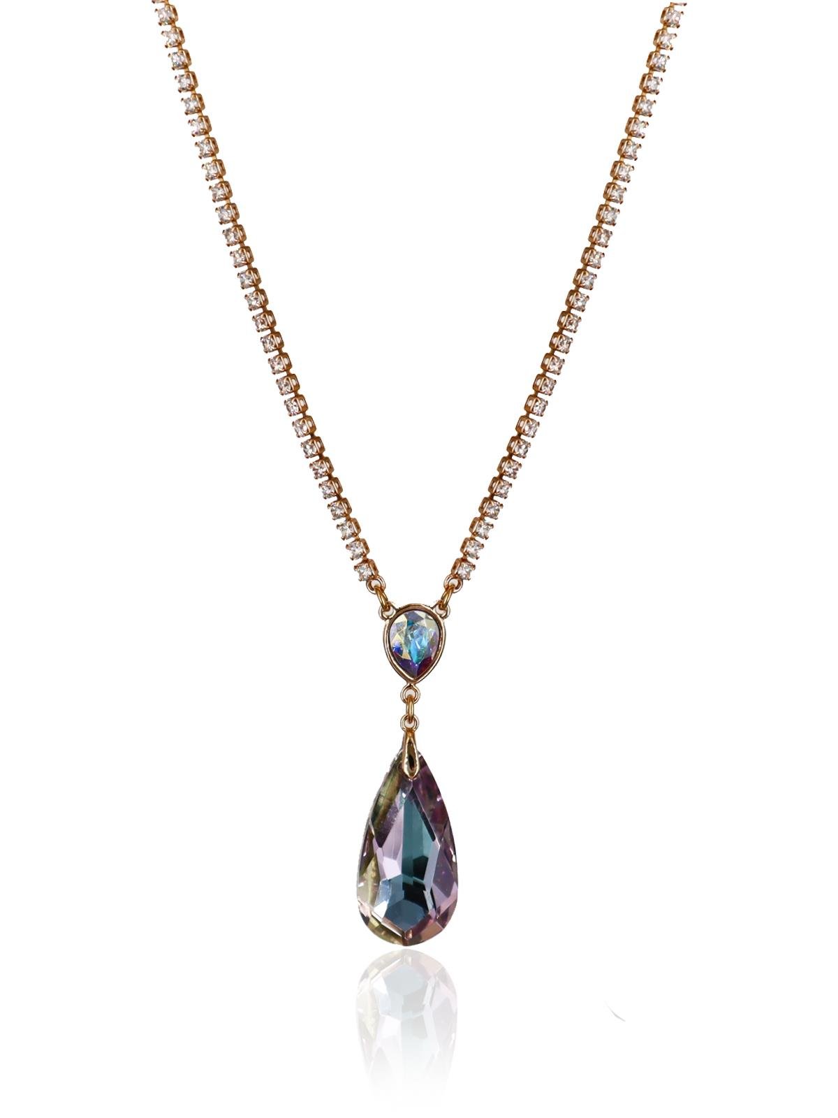 Tuya Swarovski Taşlı Lüks Kolye