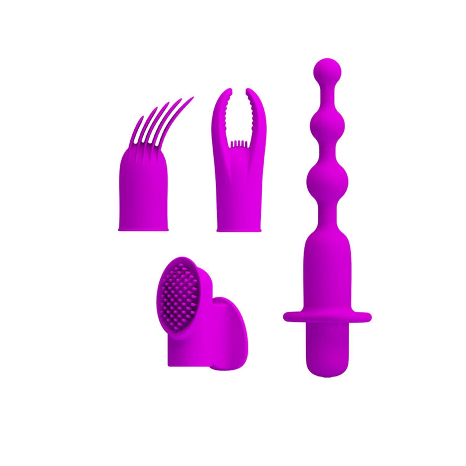 Pretty Love 4’ü 1 Arada USB Şarjlı 12 Mod Titreşimli Bullet Set