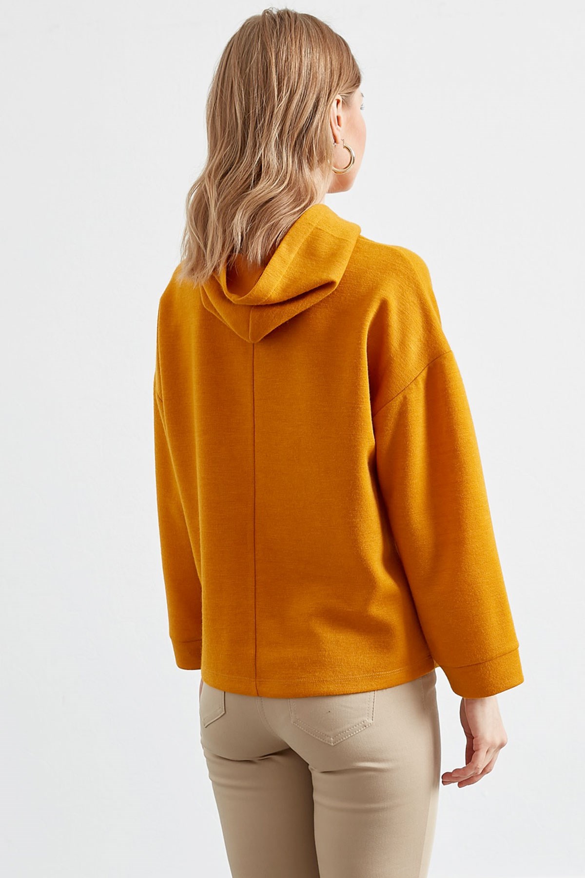 Sweatshirt-Kapüşon  Detaylı, Uzun Kol