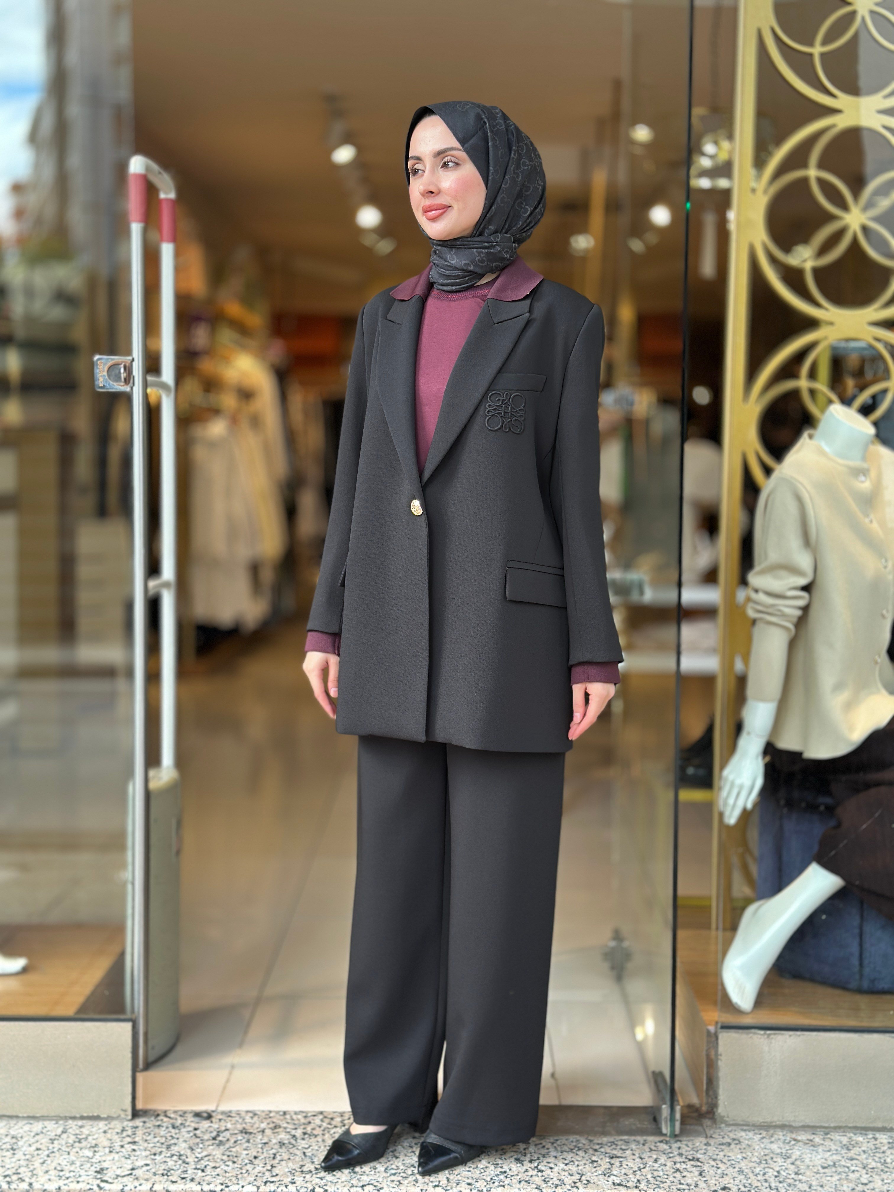Blazer Ceket Takım - Siyah