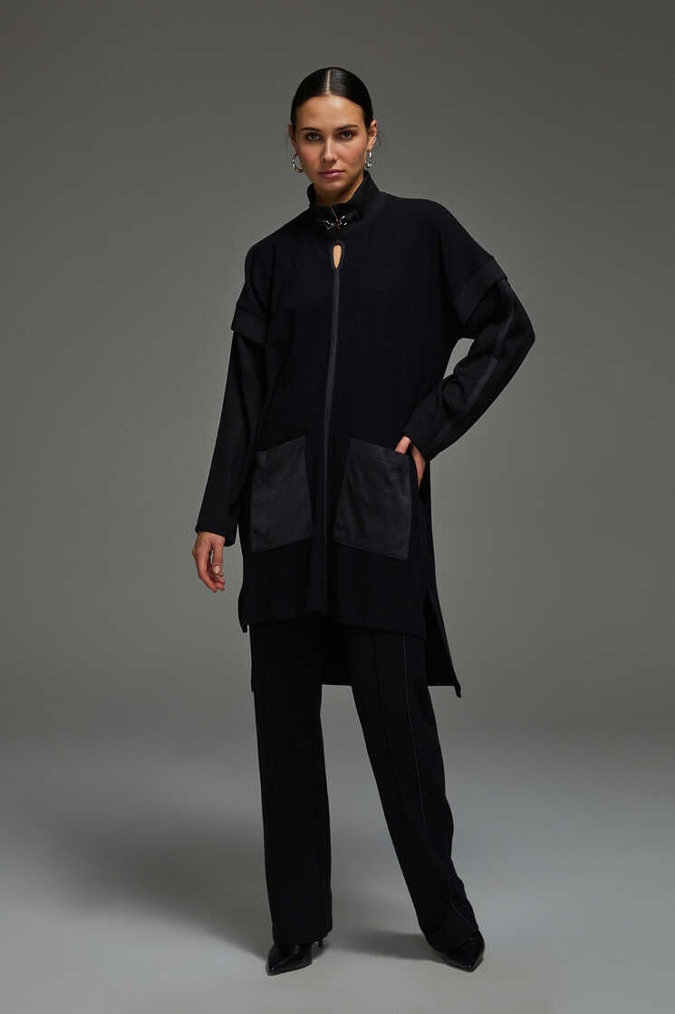 Cepli Relax Fit Bluz - Siyah