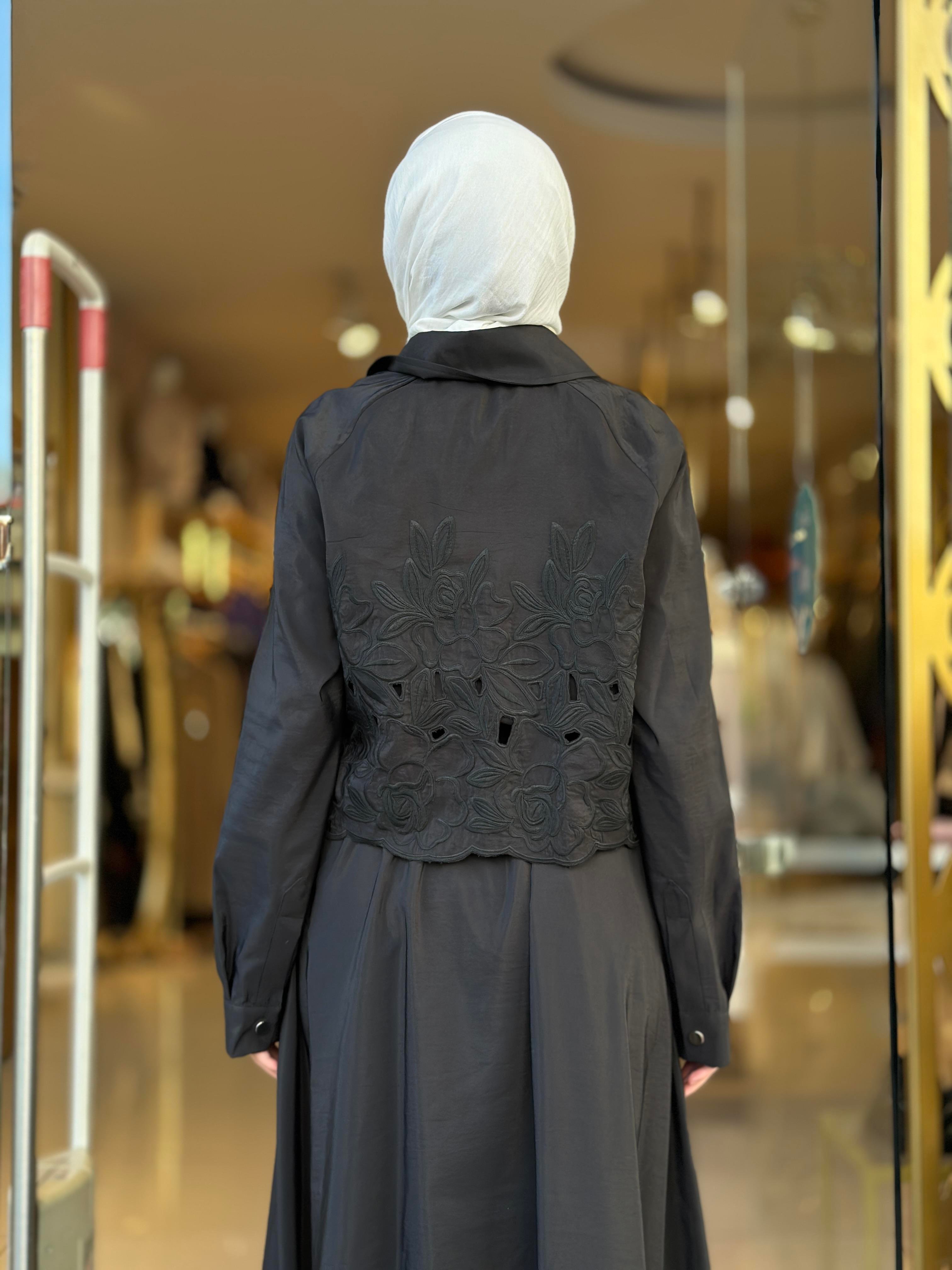 Grace Cut Elbise - Siyah